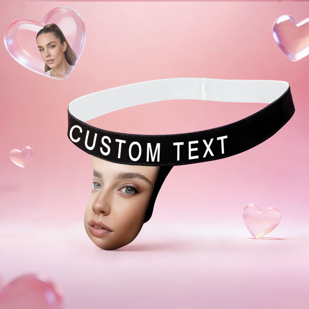 Personalized Photo Men's G-String with Girlfriend's Face