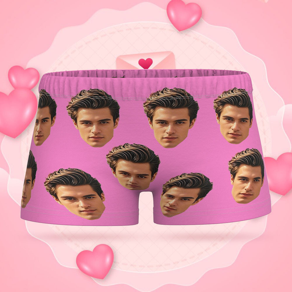 Custom Big Face Women's Boy Short Personalized Boyfriend Face Underwear Gifts For Her - MyFaceBoxer