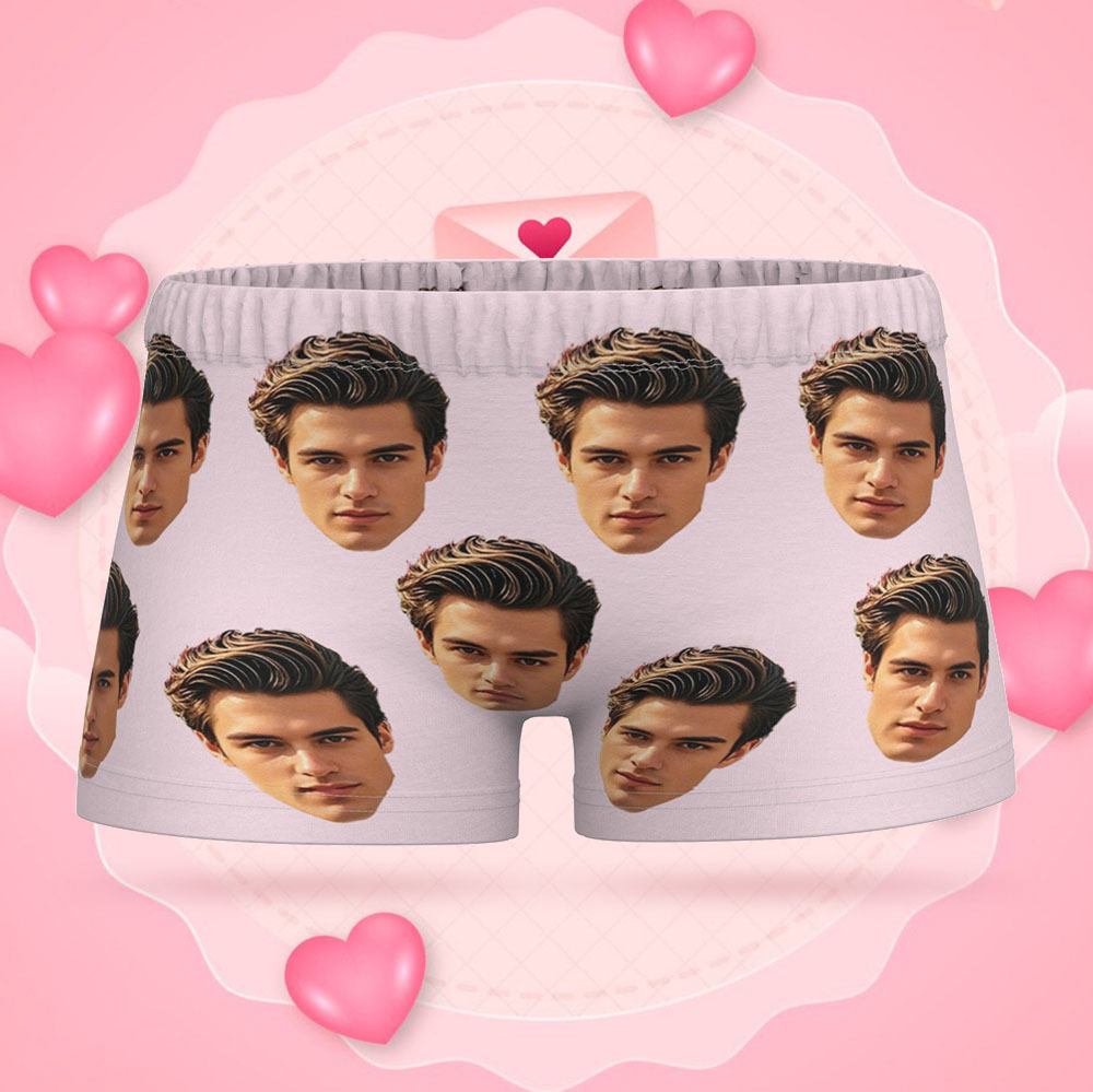 Custom Big Face Women's Boy Short Personalized Boyfriend Face Underwear Gifts For Her - MyFaceBoxer