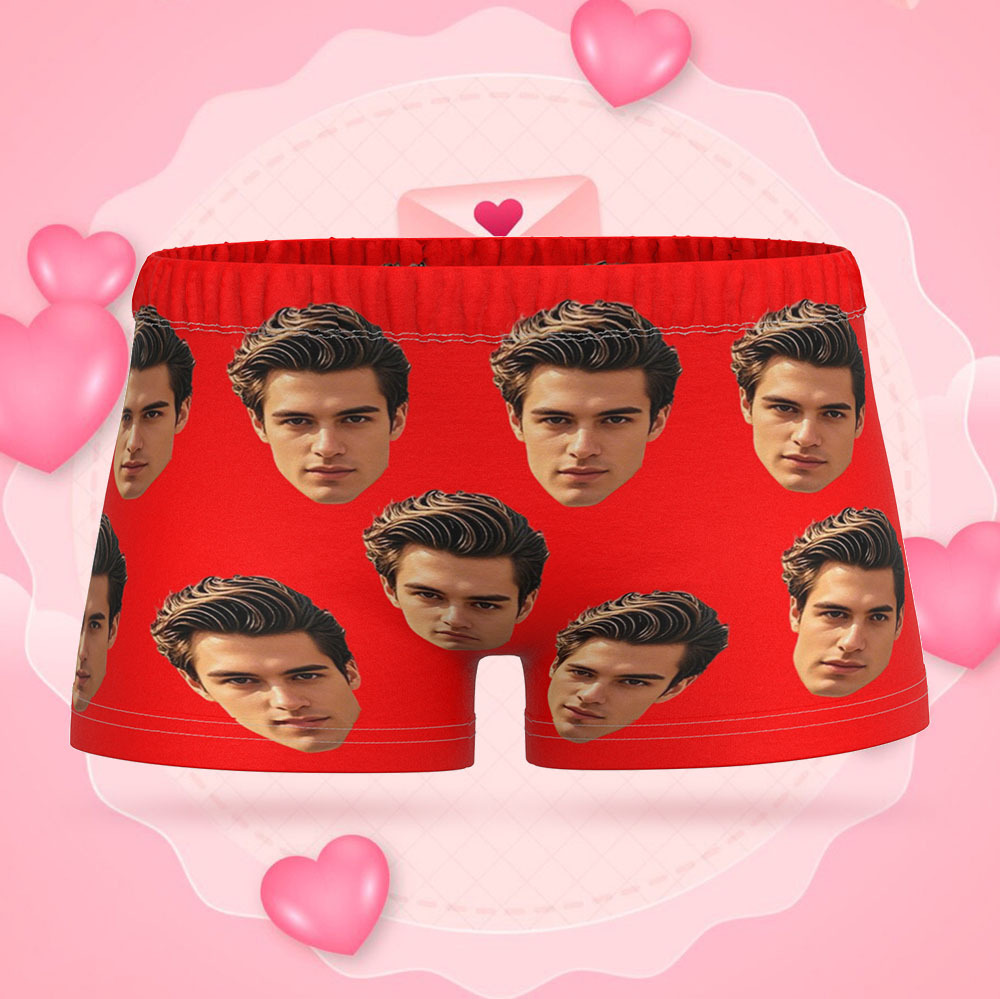 Custom Big Face Women's Boy Short Personalized Boyfriend Face Underwear Gifts For Her - MyFaceBoxer