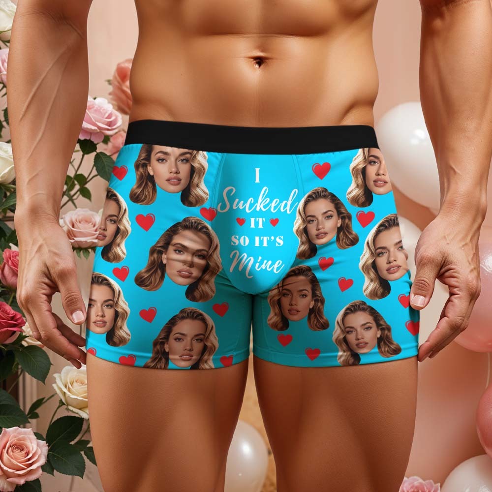 Personalised Funny Big Face Custom Waistband Text Boxer Gift For Men-it's Mine - MyFaceBoxerAU