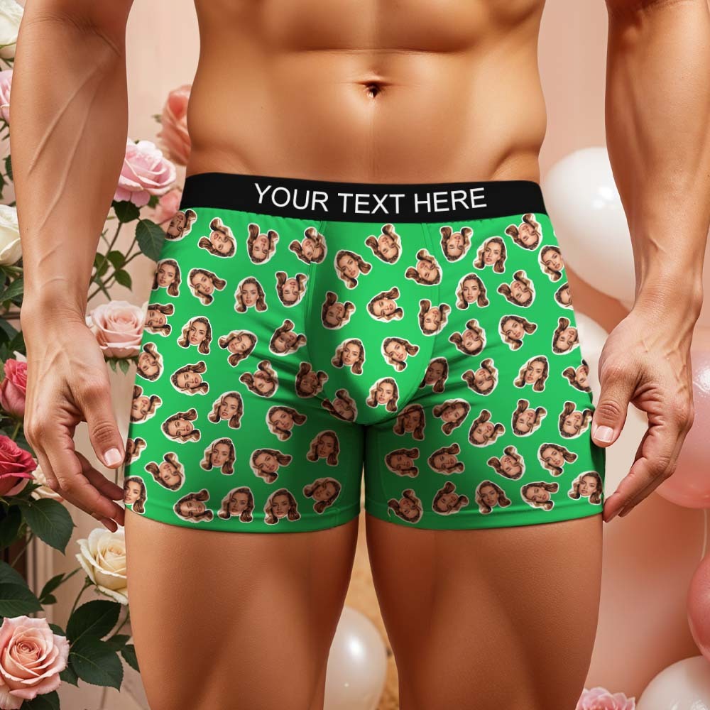 Valentine's Gift Custom Mini Face Boxer Personalized Boxer Briefs for Boyfriend - MyFaceBoxerAU