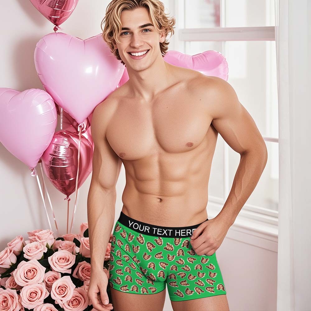 Valentine's Gift Custom Mini Face Boxer Personalized Boxer Briefs for Boyfriend - MyFaceBoxerAU