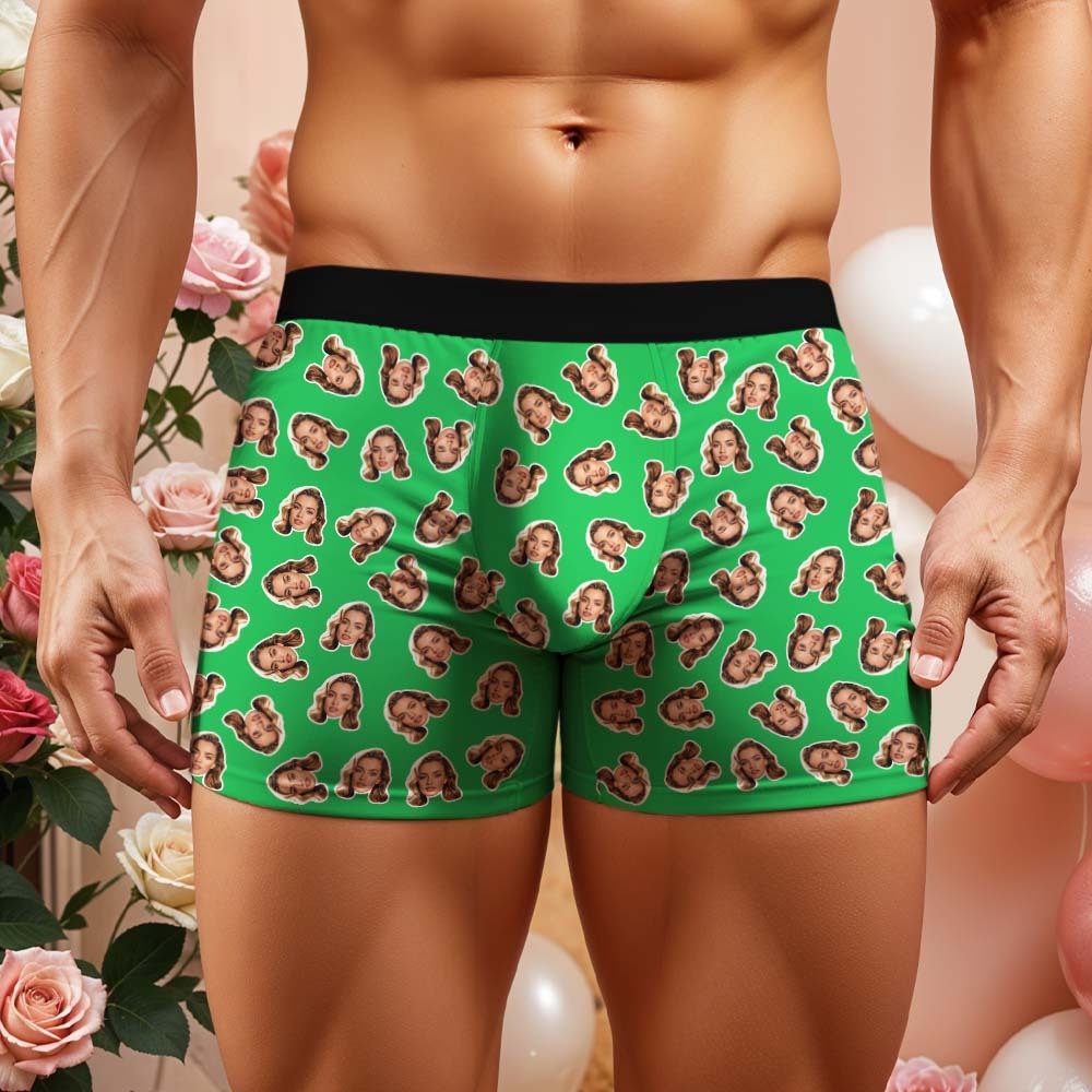 Valentine's Gift Custom Mini Face Boxer Personalized Boxer Briefs for Boyfriend - MyFaceBoxerAU
