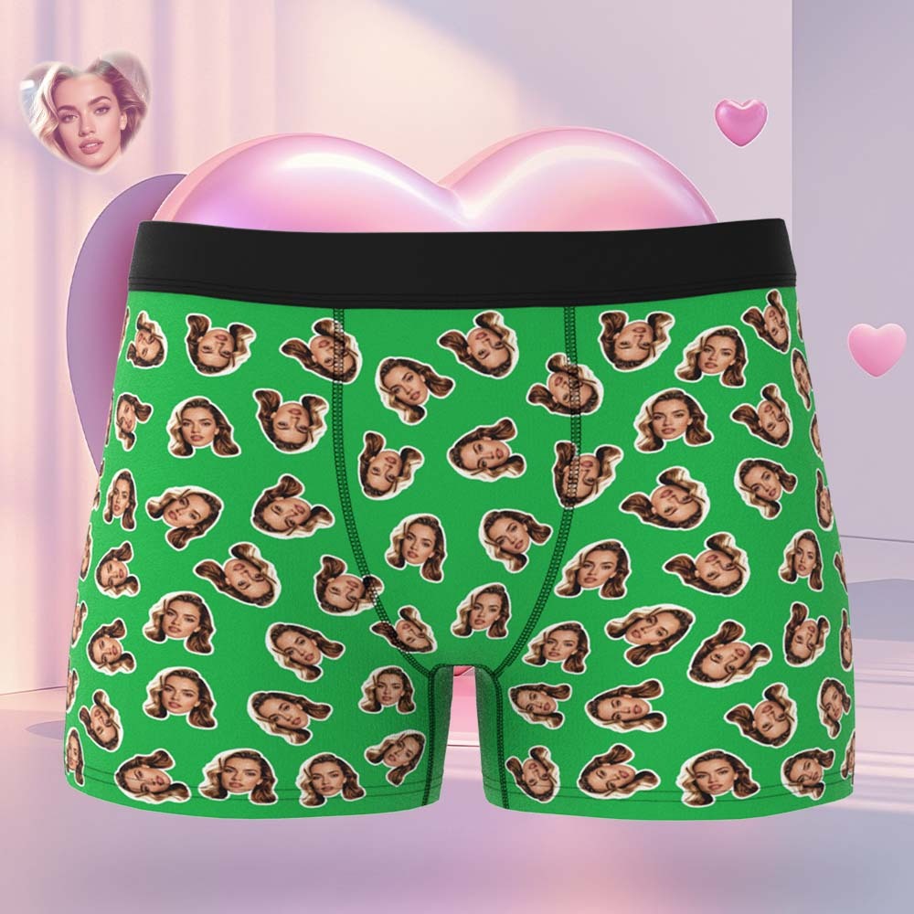 Valentine's Gift Custom Mini Face Boxer Personalized Boxer Briefs for Boyfriend - MyFaceBoxerAU