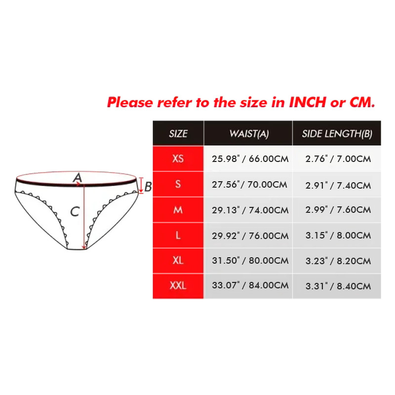 Couple Women's Custom Face Heart Panties Christmas Gifts