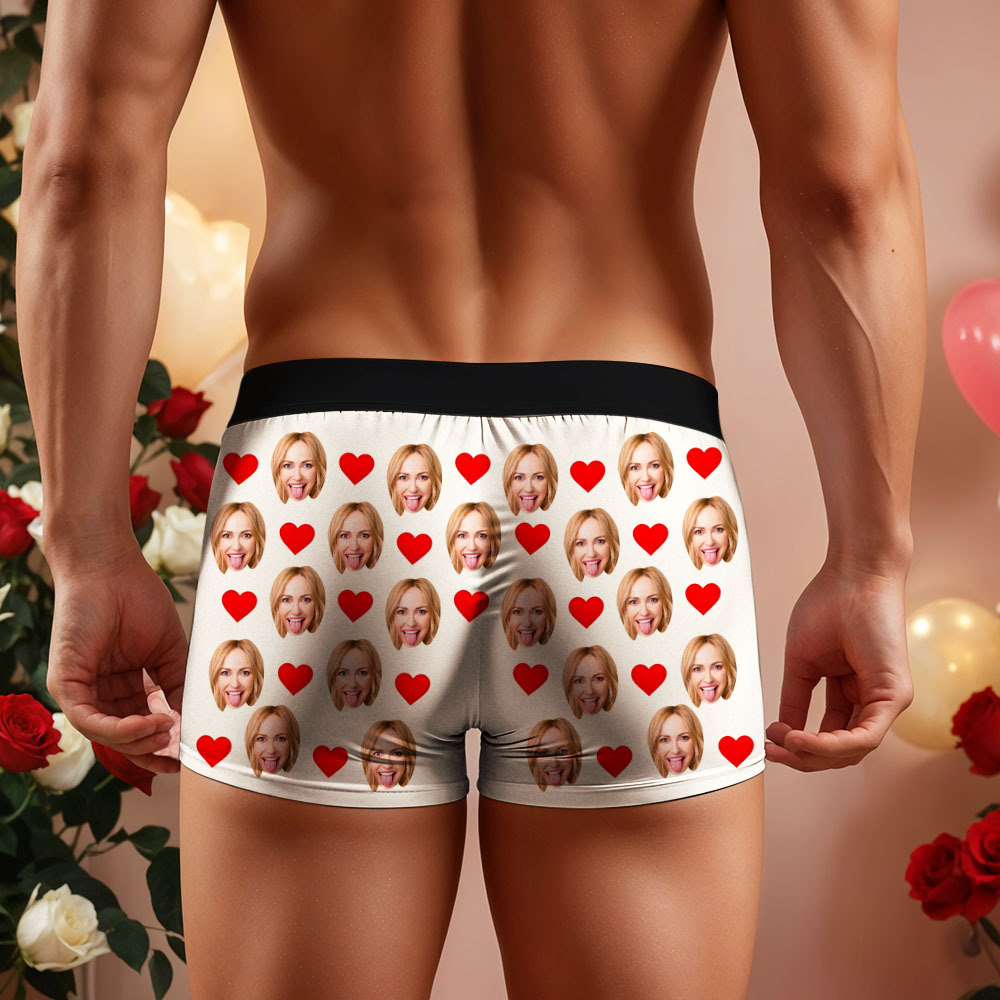 Personalized Photo Gift for Boyfriend Husband, Face Underwear, Custom Men Underwear, Anniversary/Birthday Gift for Him - MyfaceboxerAU