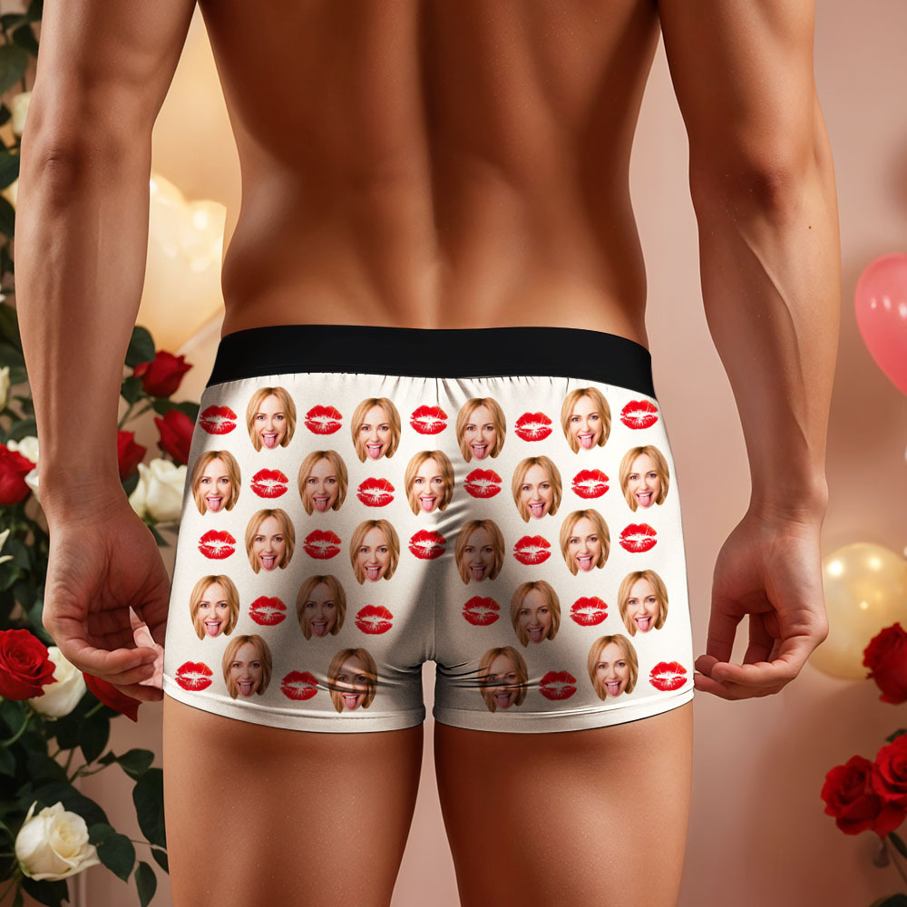 Personalized Photo Gift for Boyfriend Husband, Face Underwear, Custom Men Underwear, Anniversary/Birthday Gift for Him - MyfaceboxerAU