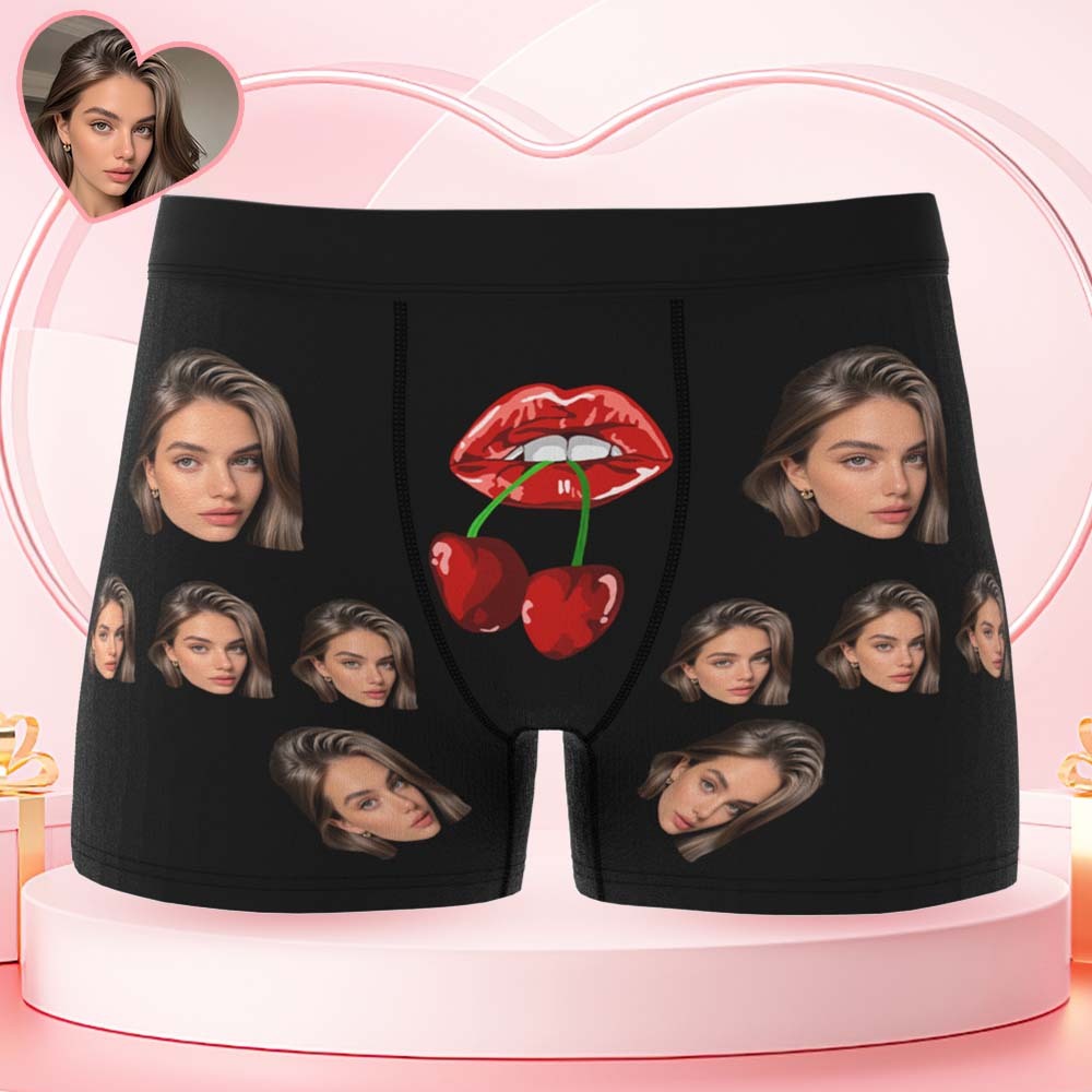 Personalized Novelty Face Boxers Briefs Custom Underwear Custom Girlfriend Face Printed Photo Boxer Underwear - MyfaceboxerAU