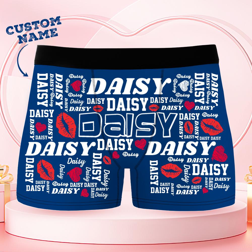 Custom Name Boxer Briefs Fashion Men's Boxers Underwear Personalized Gifts for Him - MyfaceboxerAU