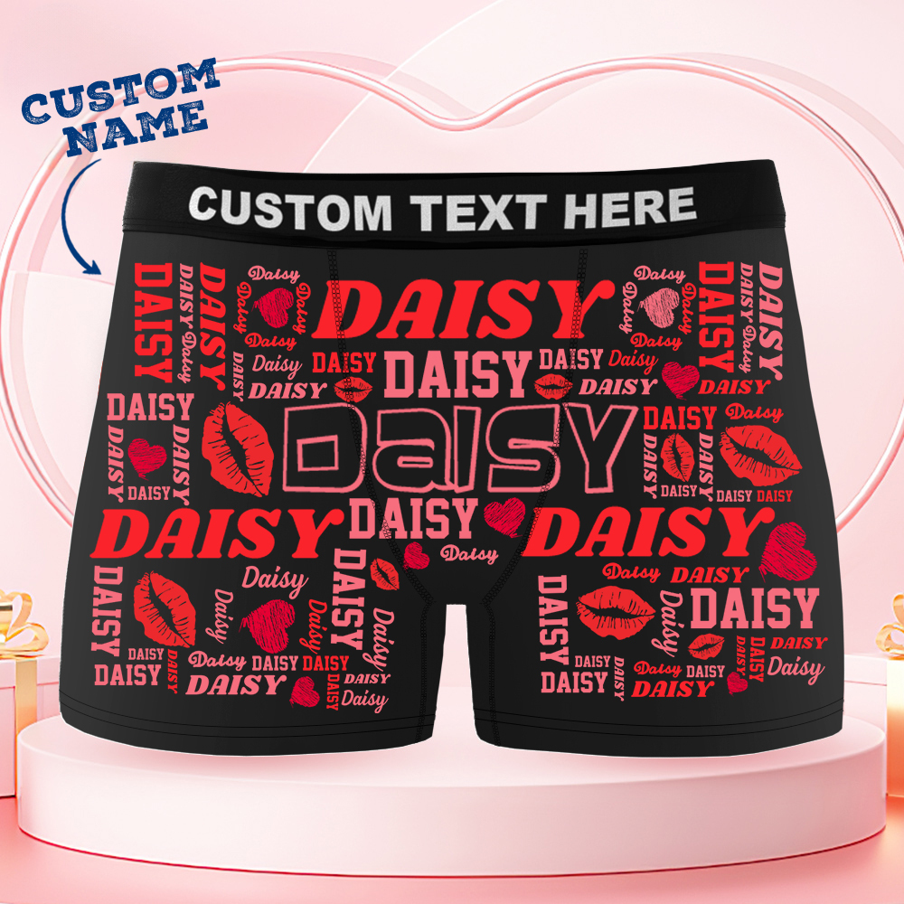 Custom Name Boxer Briefs Fashion Men's Boxers Underwear Personalized Gifts for Him - MyfaceboxerAU