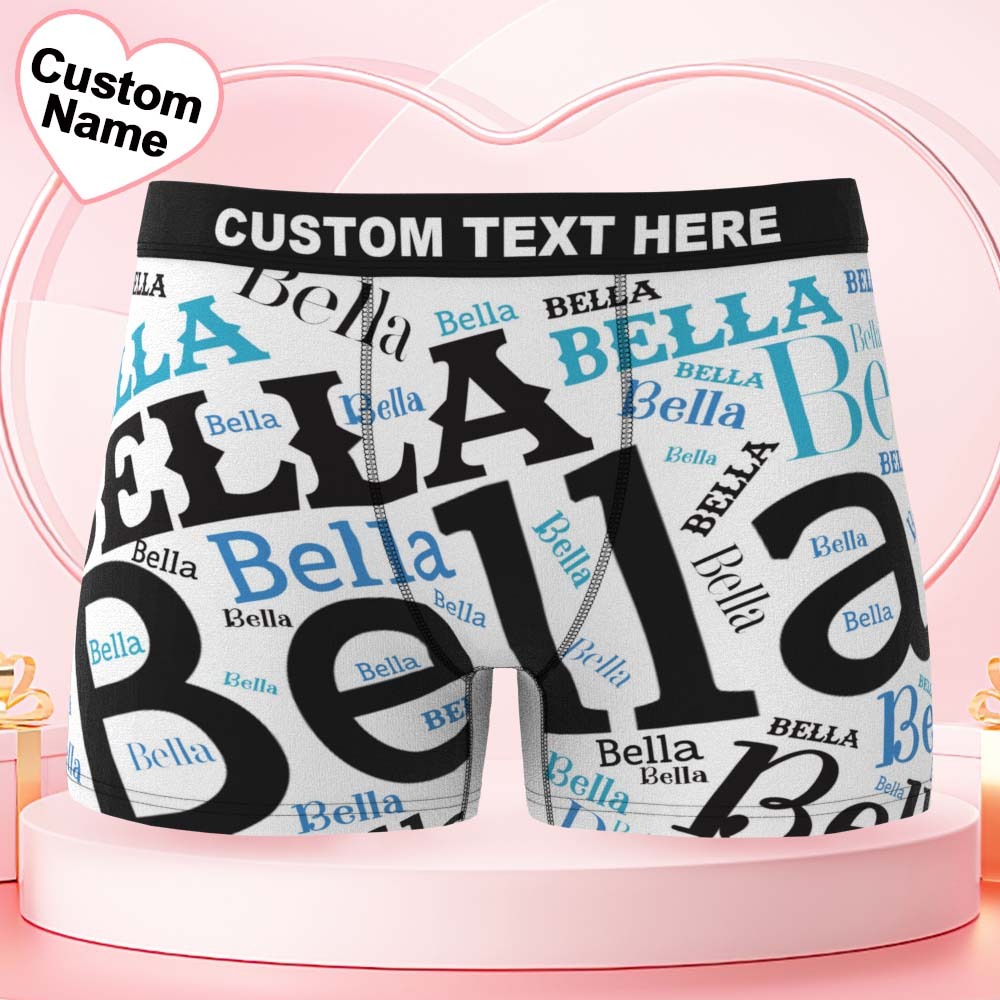 Custom Name Men's Underwear Fashion Style Personalized Men's Boxer Briefs - MyfaceboxerAU