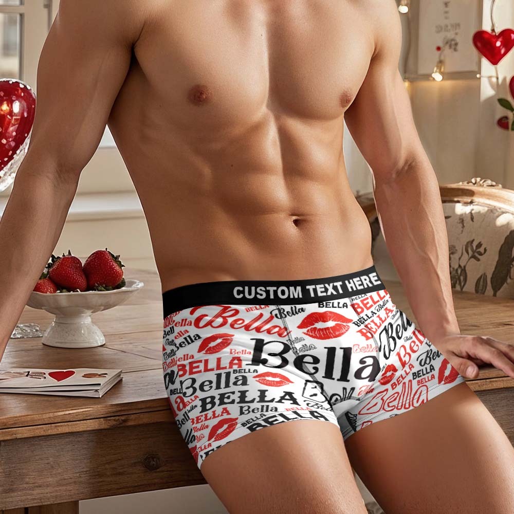 Custom Men's Underwear Personalized Name Men's Boxer Briefs - MyfaceboxerAU