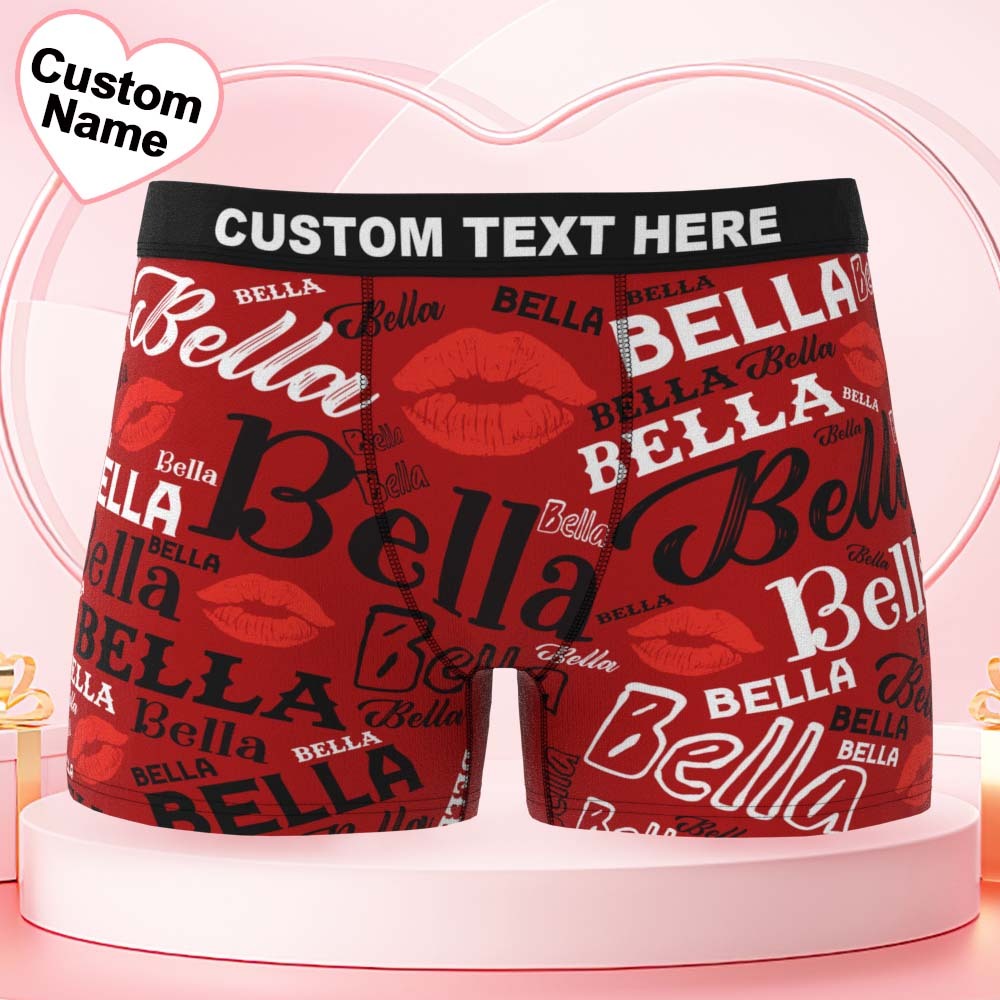 Custom Men's Underwear Personalized Name Men's Boxer Briefs - MyfaceboxerAU
