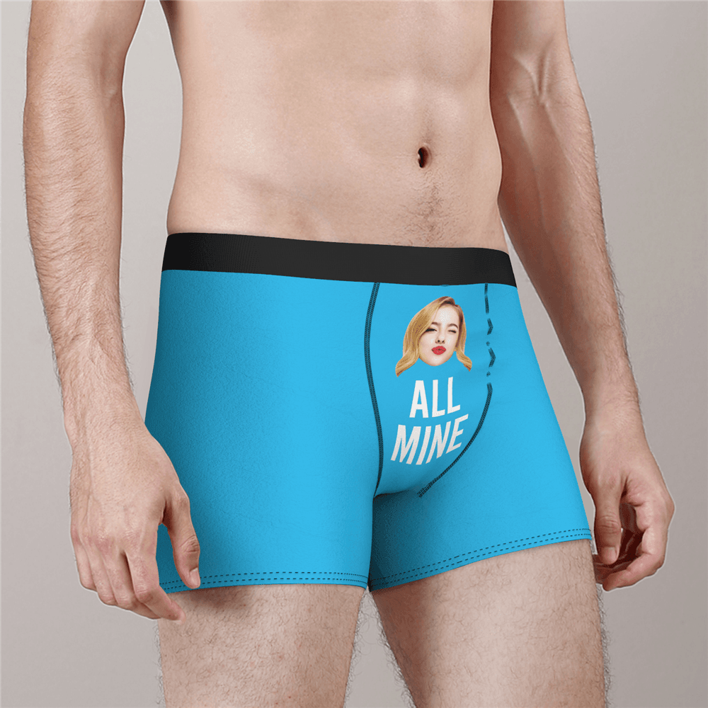 Men's Custom Face Boxer Shorts - All Mine - MyFaceBoxerAU