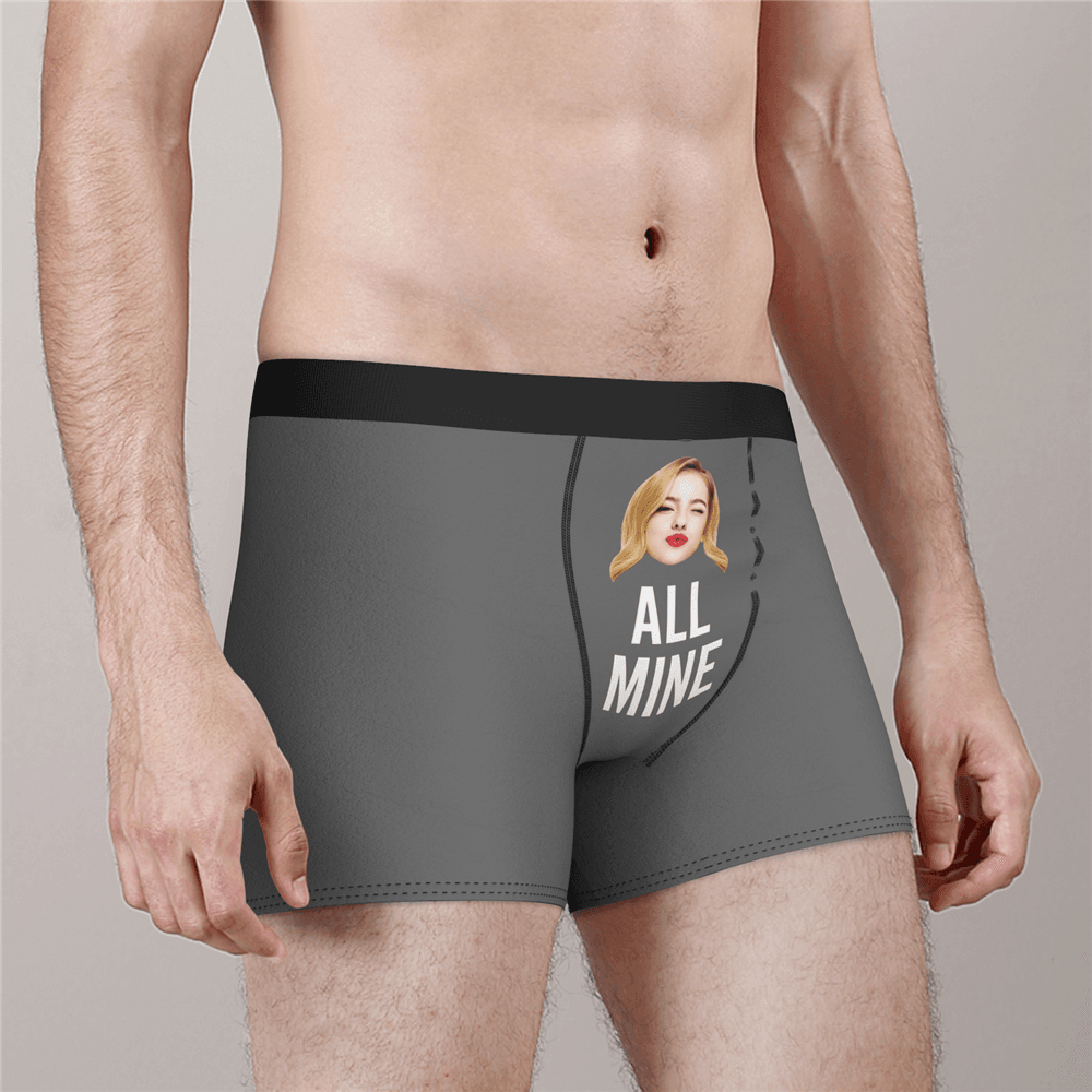 Men's Custom Face Boxer Shorts - All Mine - MyFaceBoxerAU