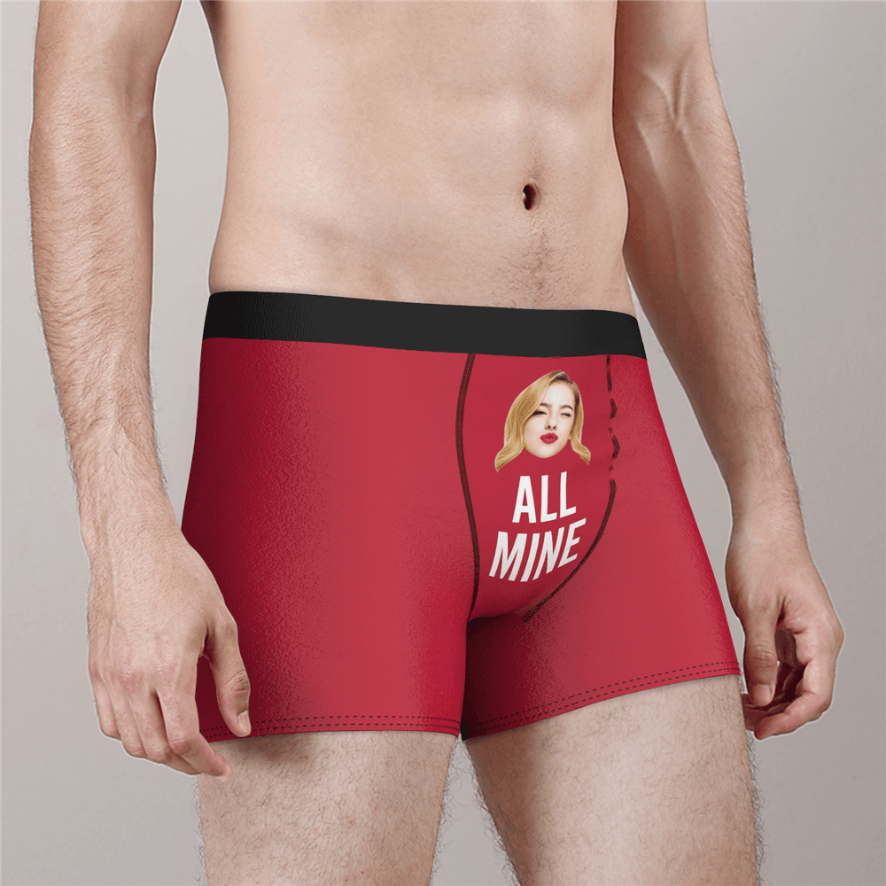 Men's Custom Face Boxer Shorts - All Mine - MyFaceBoxerAU