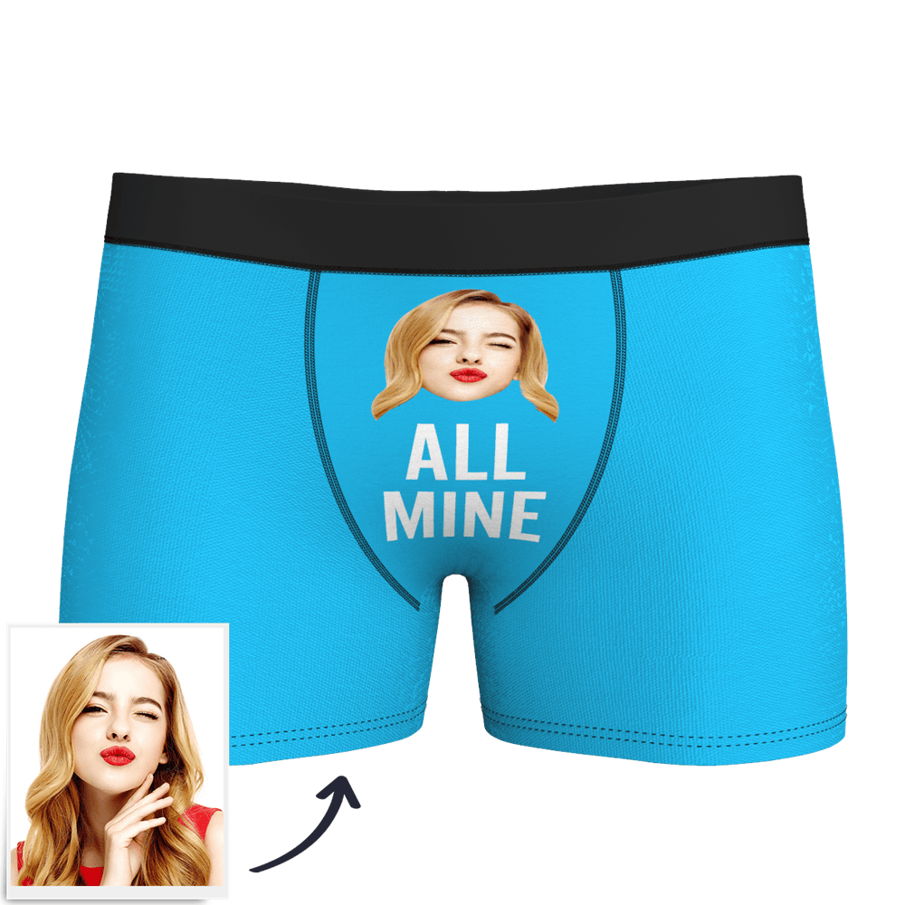 Men's Custom Face Boxer Shorts - All Mine - MyFaceBoxerAU