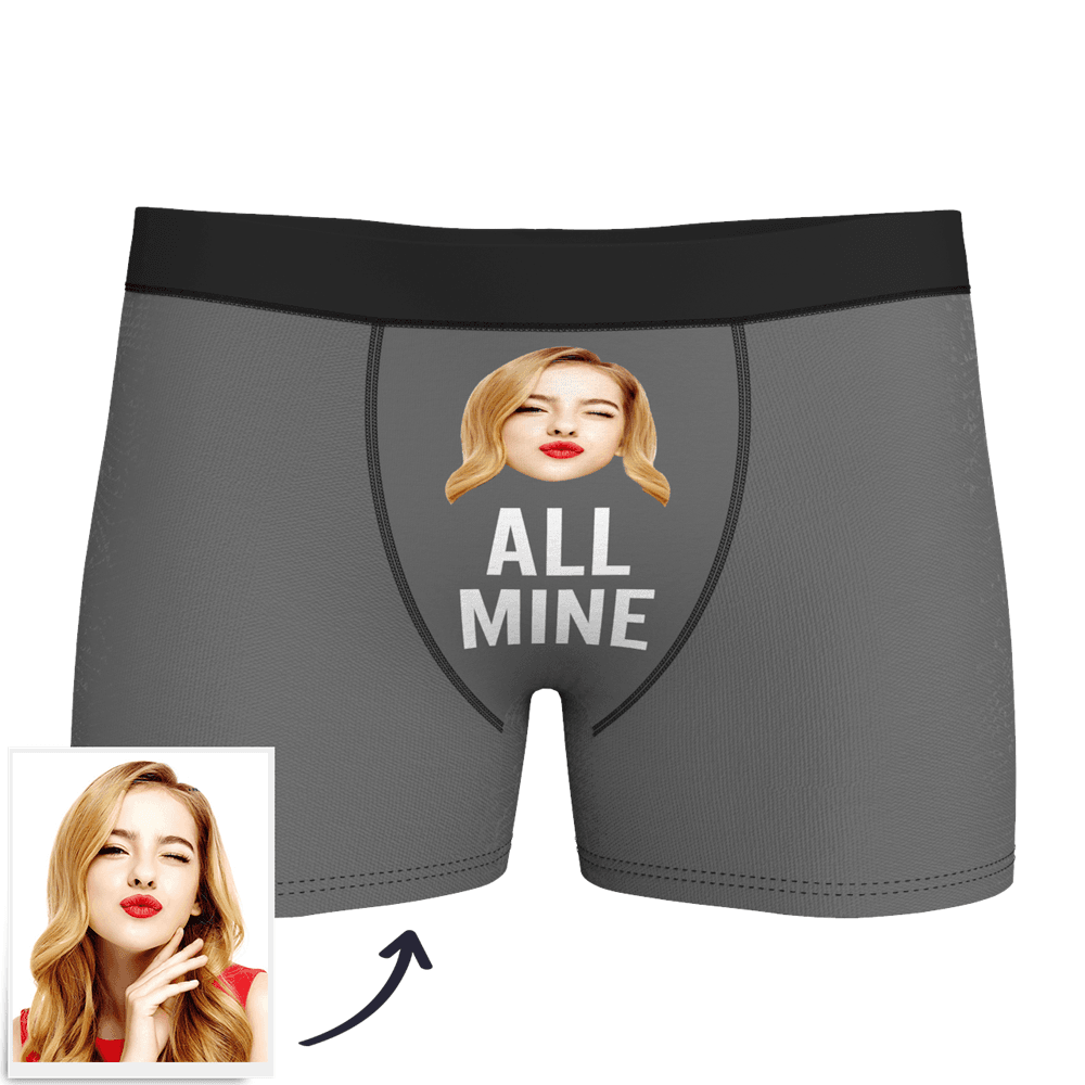 Men's Custom Face Boxer Shorts - All Mine - MyFaceBoxerAU