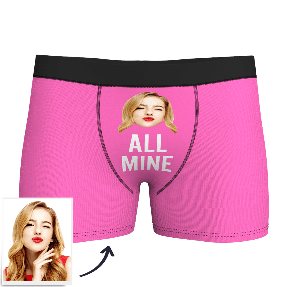 Men's Custom Face Boxer Shorts - All Mine - MyFaceBoxerAU