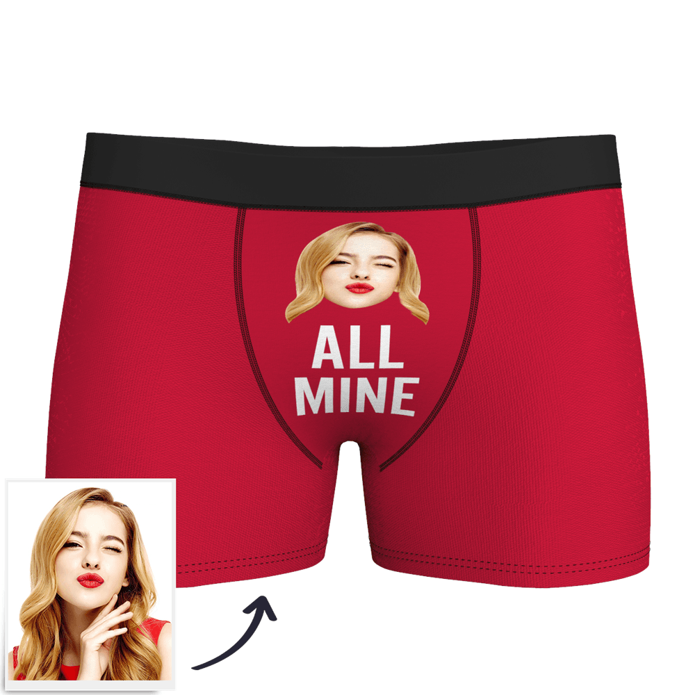 Men's Custom Face Boxer Shorts - All Mine - MyFaceBoxerAU