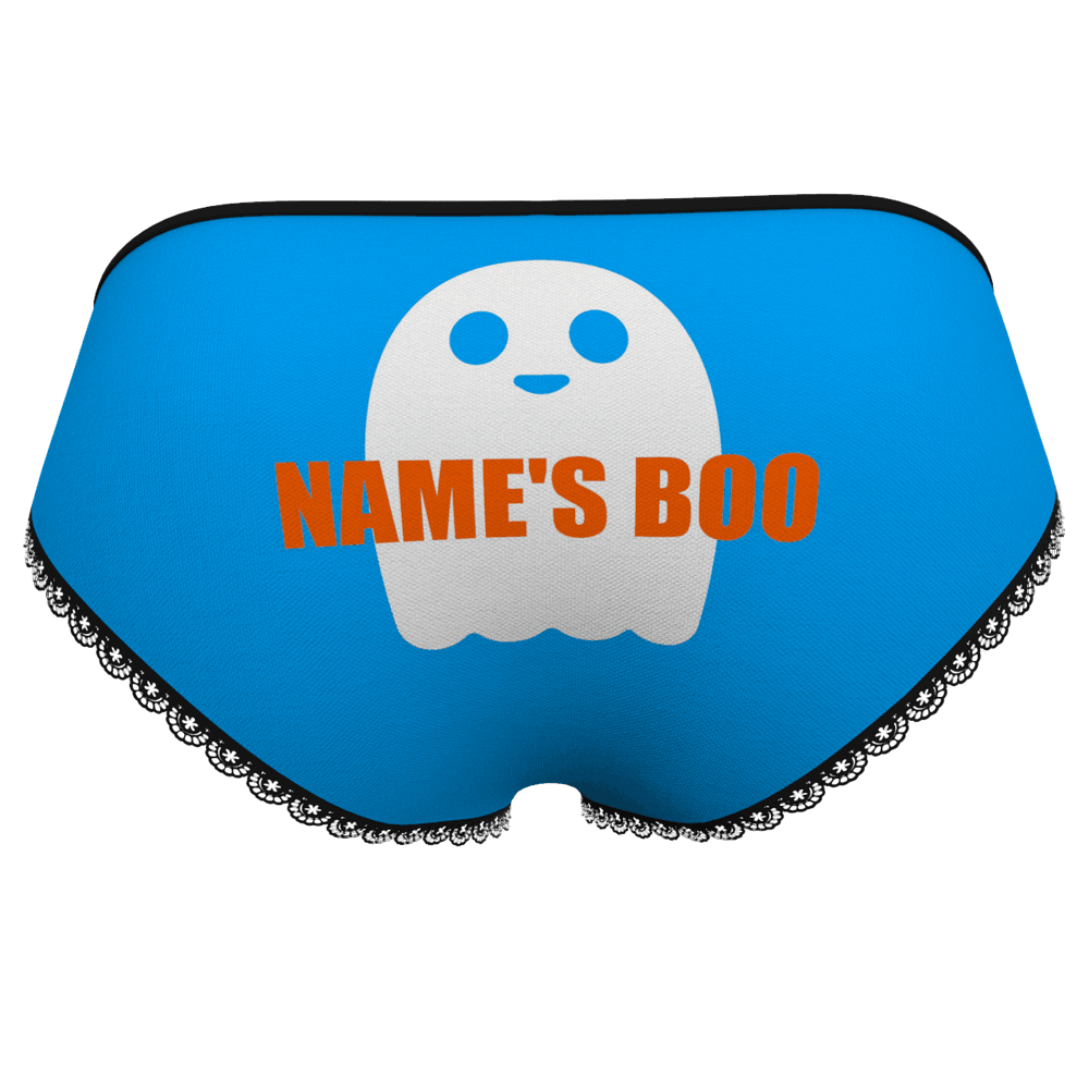 Halloween Women's Custom Name On Boo Panties, Women's Underwear - MyFaceBoxerAU