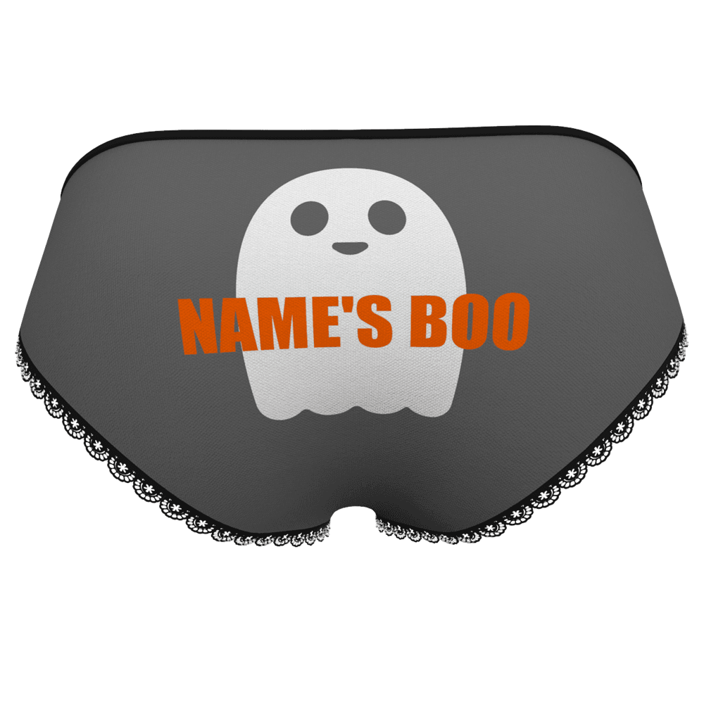 Halloween Women's Custom Name On Boo Panties, Women's Underwear - MyFaceBoxerAU