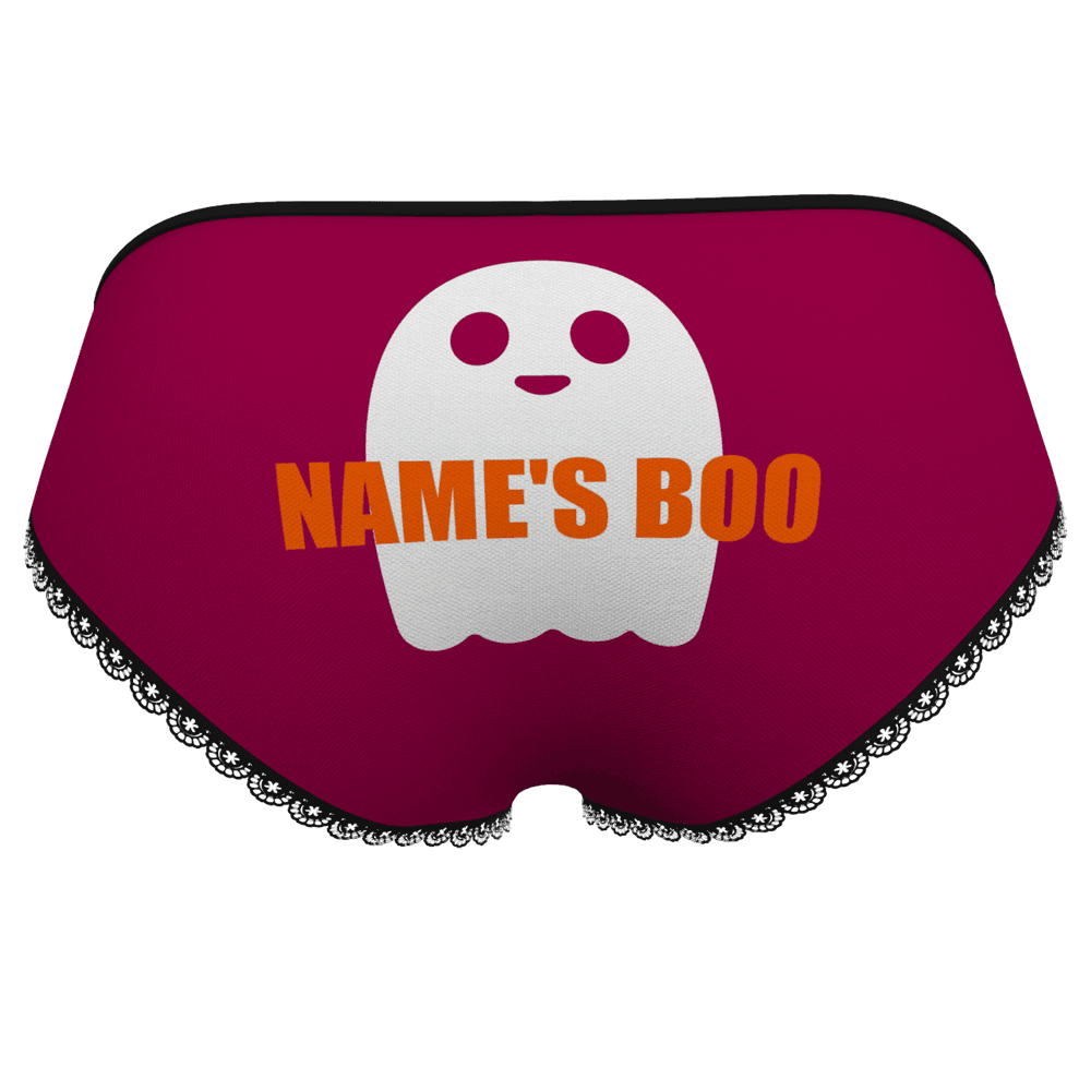 Halloween Women's Custom Name On Boo Panties, Women's Underwear - MyFaceBoxerAU