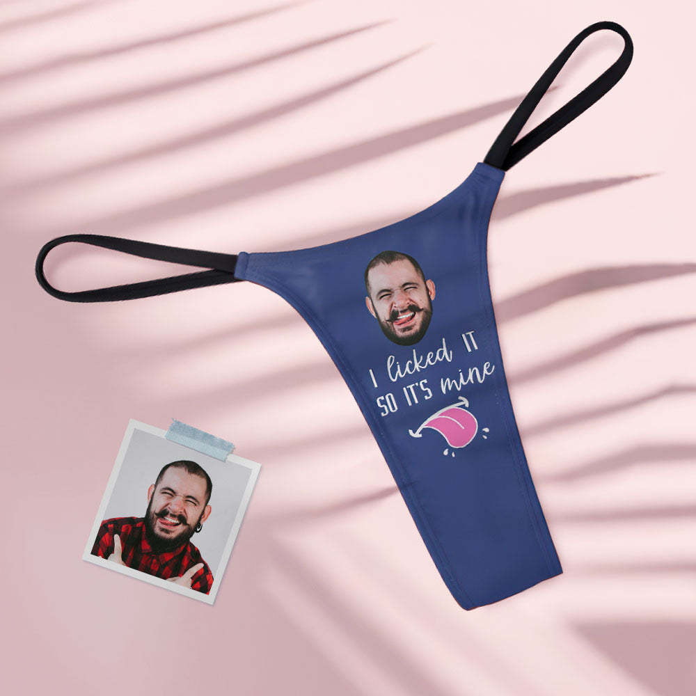 Custom Face Sexy Women's Tanga Thong It's Mine - MyFaceBoxerAU