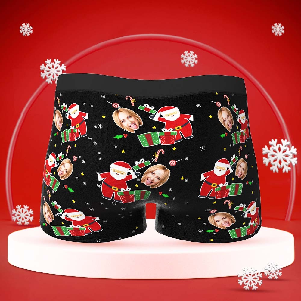 Custom Face Boxers Funny Briefs Men's Shorts With Girlfriend Photo Christmas Surprise Gift - MyFaceBoxerAU