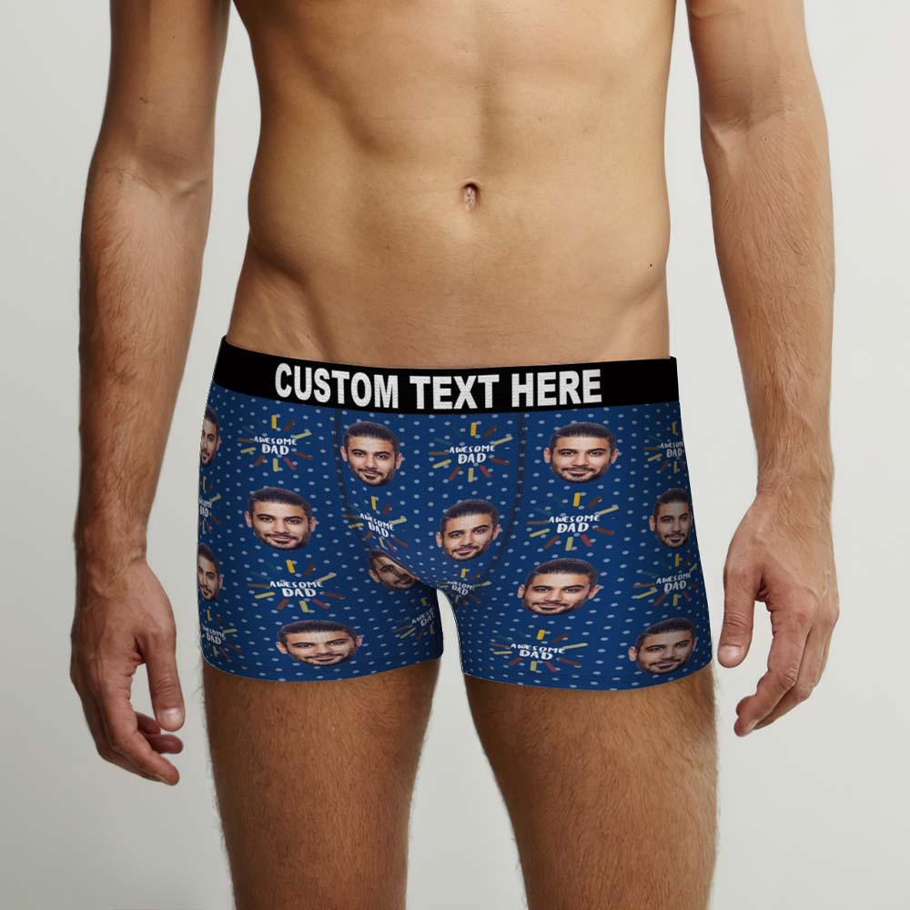 Custom Face Boxers Briefs Personalised Men's Shorts With Photo - For Awesome Dad - MyFaceBoxerAU