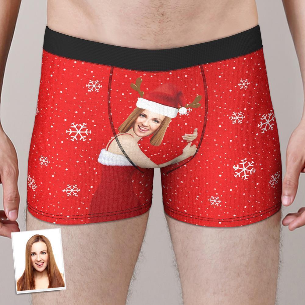Custom Girlfriend Face Boxers Shorts Personalised Photo Underwear Christmas Gift for Men - MyFaceBoxerAU