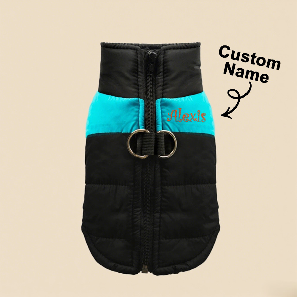 Personalized Embroidery Pet Warm Cotton Vest - MyfaceboxerAU