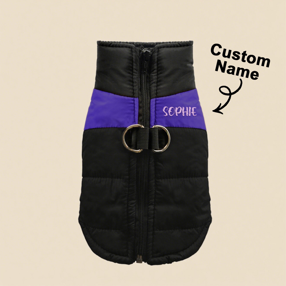 Personalized Embroidery Pet Warm Cotton Vest - MyfaceboxerAU