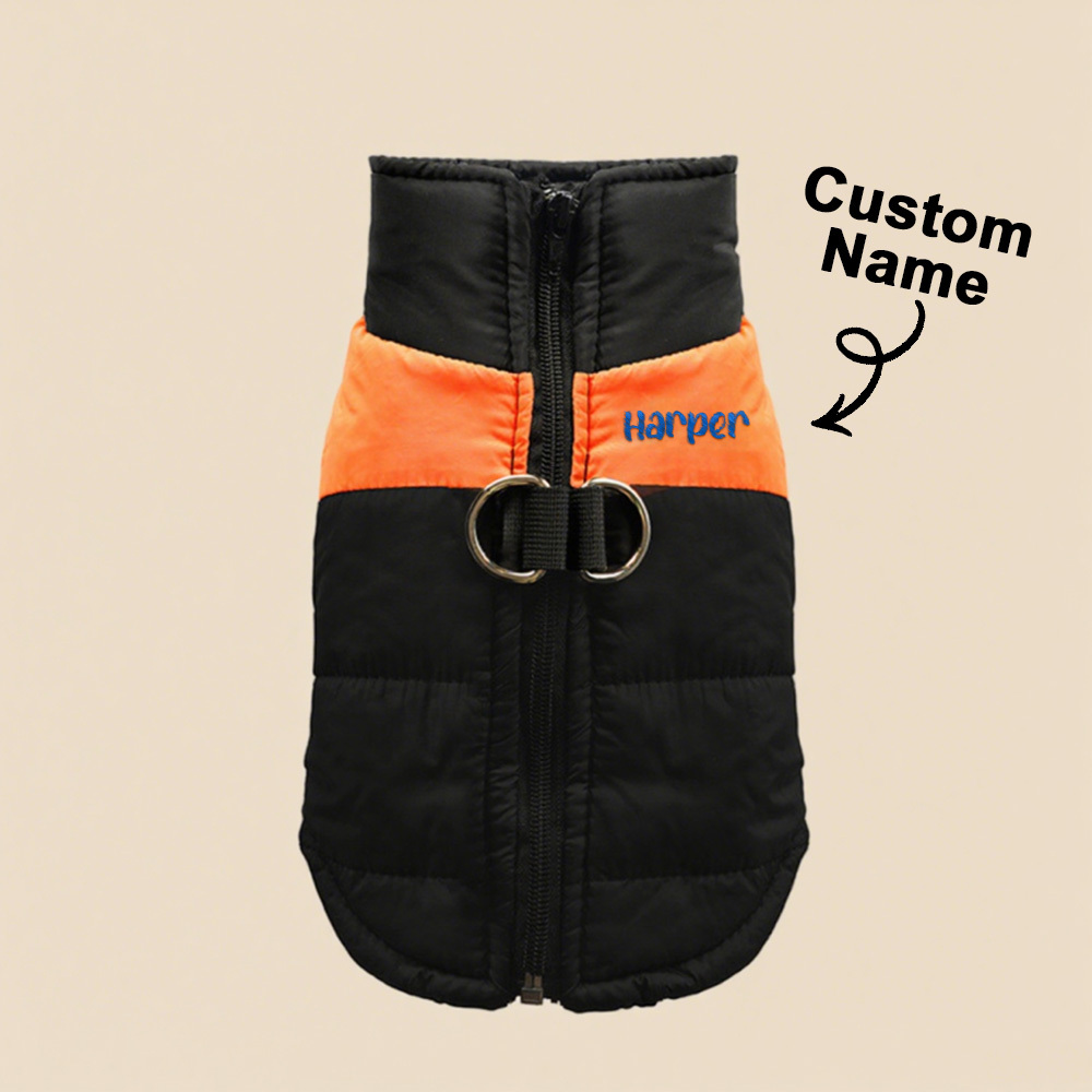 Personalized Embroidery Pet Warm Cotton Vest - MyfaceboxerAU
