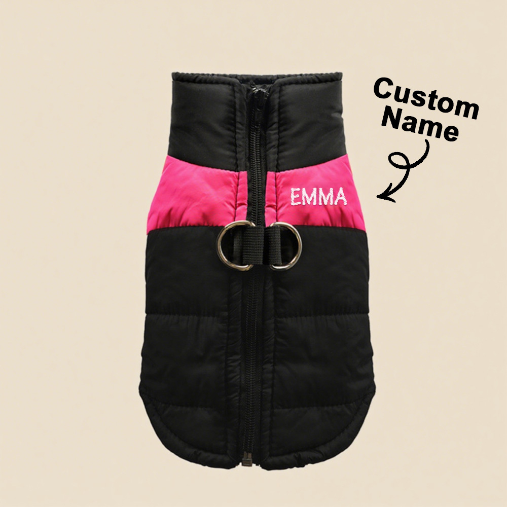 Personalized Embroidery Pet Warm Cotton Vest - MyfaceboxerAU