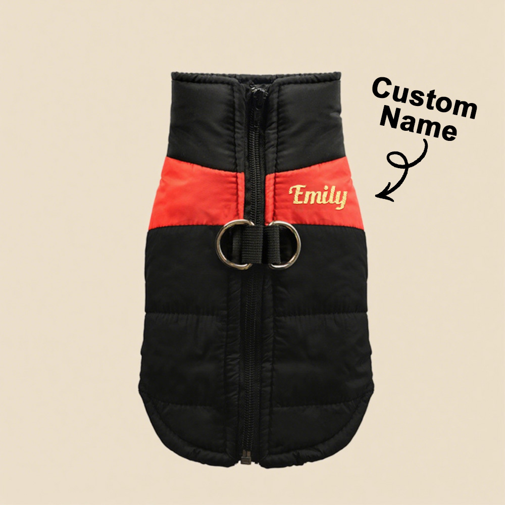 Personalized Embroidery Pet Warm Cotton Vest - MyfaceboxerAU