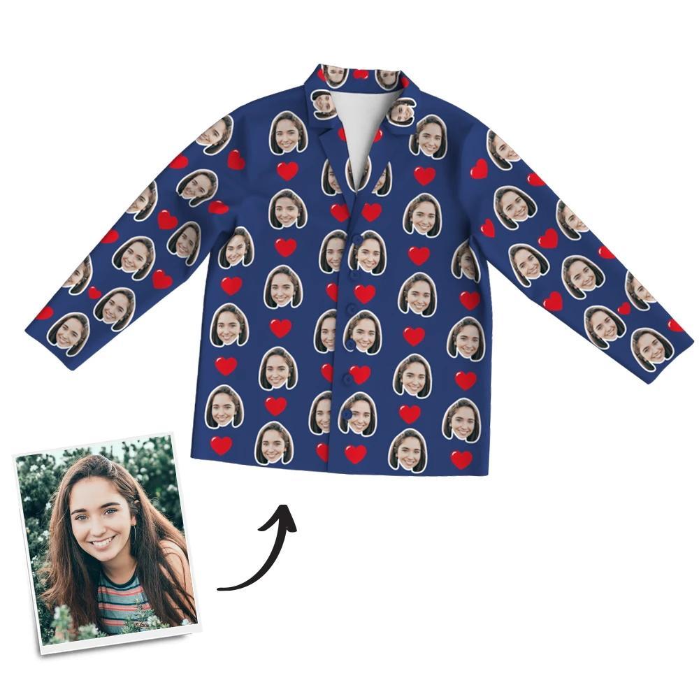 Custom Face Heart Pyjamas Gift for Mum - Mother's Day Gift