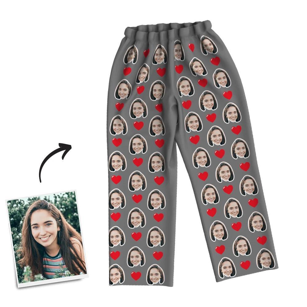 Custom Face Heart Pyjamas Gift for Mum - Mother's Day Gift