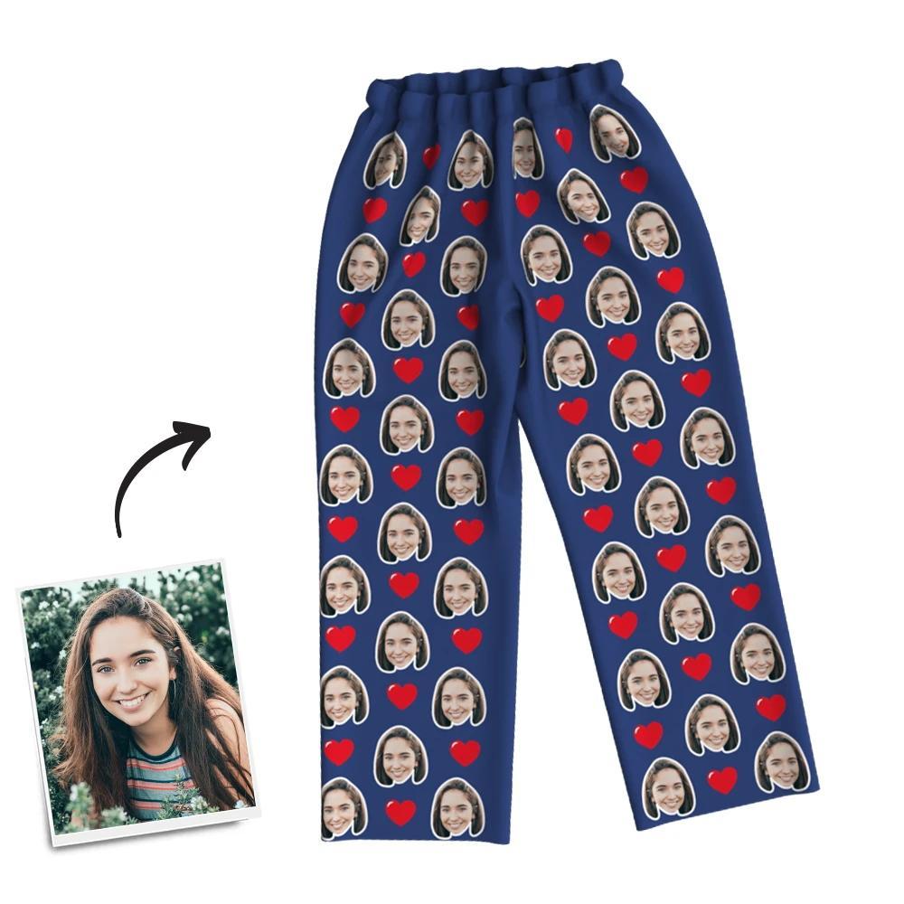 Custom Face Heart Pyjamas Gift for Mum - Mother's Day Gift