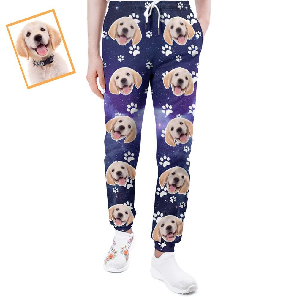 Custom Dog Face Sweatpants Unisex Joggers Universe Style - MyFaceBoxerAU