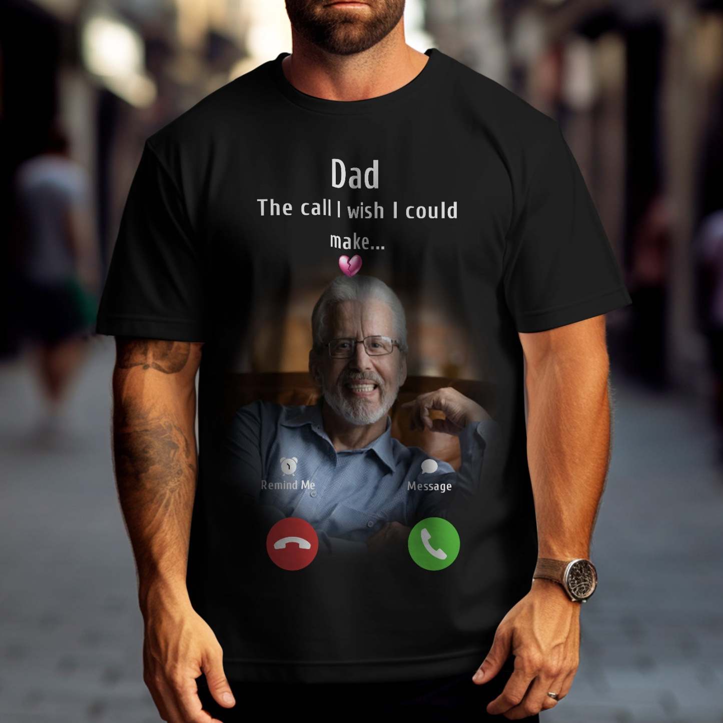 Custom Shirt Personalized Photo Memorial Mom T-shirt Memorial Gift Idea Personalized T-shirt Custom Shirt The Call I Wish I Could Make - MyFaceBoxer