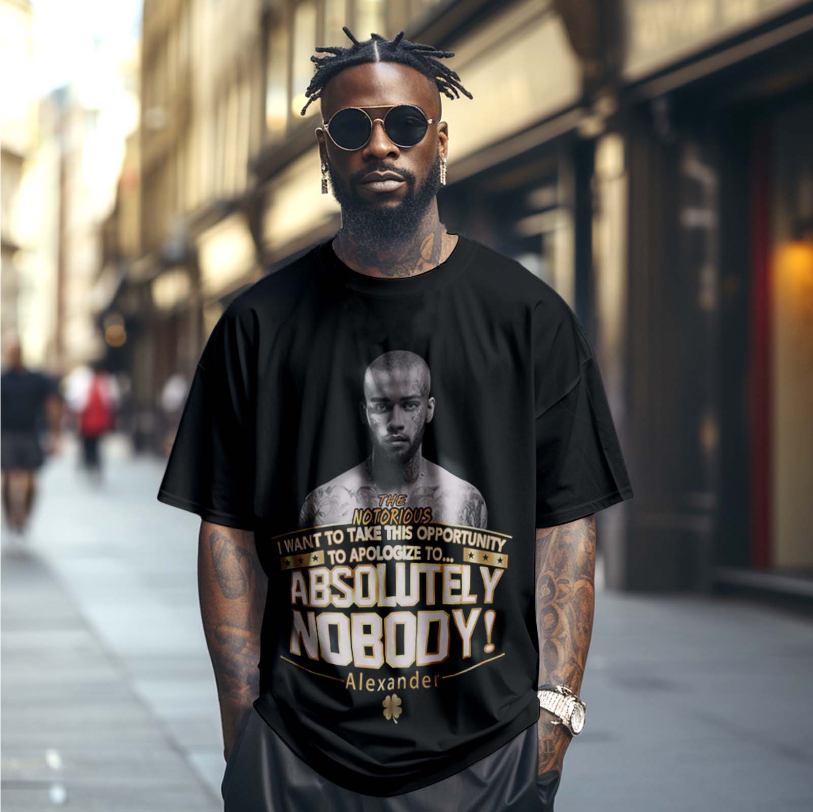 Custom Photo Vintage T-shirt Personalized Fashion Portrait Rap Tee with Name - MyFaceBoxerAU
