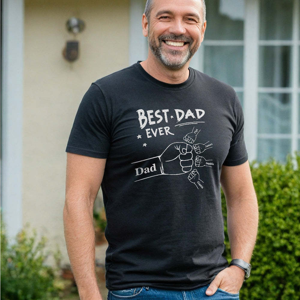 Custom Name T-Shirt Light-changing T-shirt Father's Day Gift - MyFaceBoxerAU