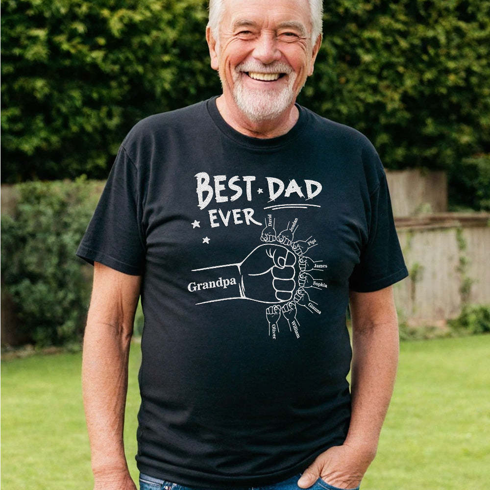 Custom Name T-Shirt Light-changing T-shirt Father's Day Gift - MyFaceBoxerAU