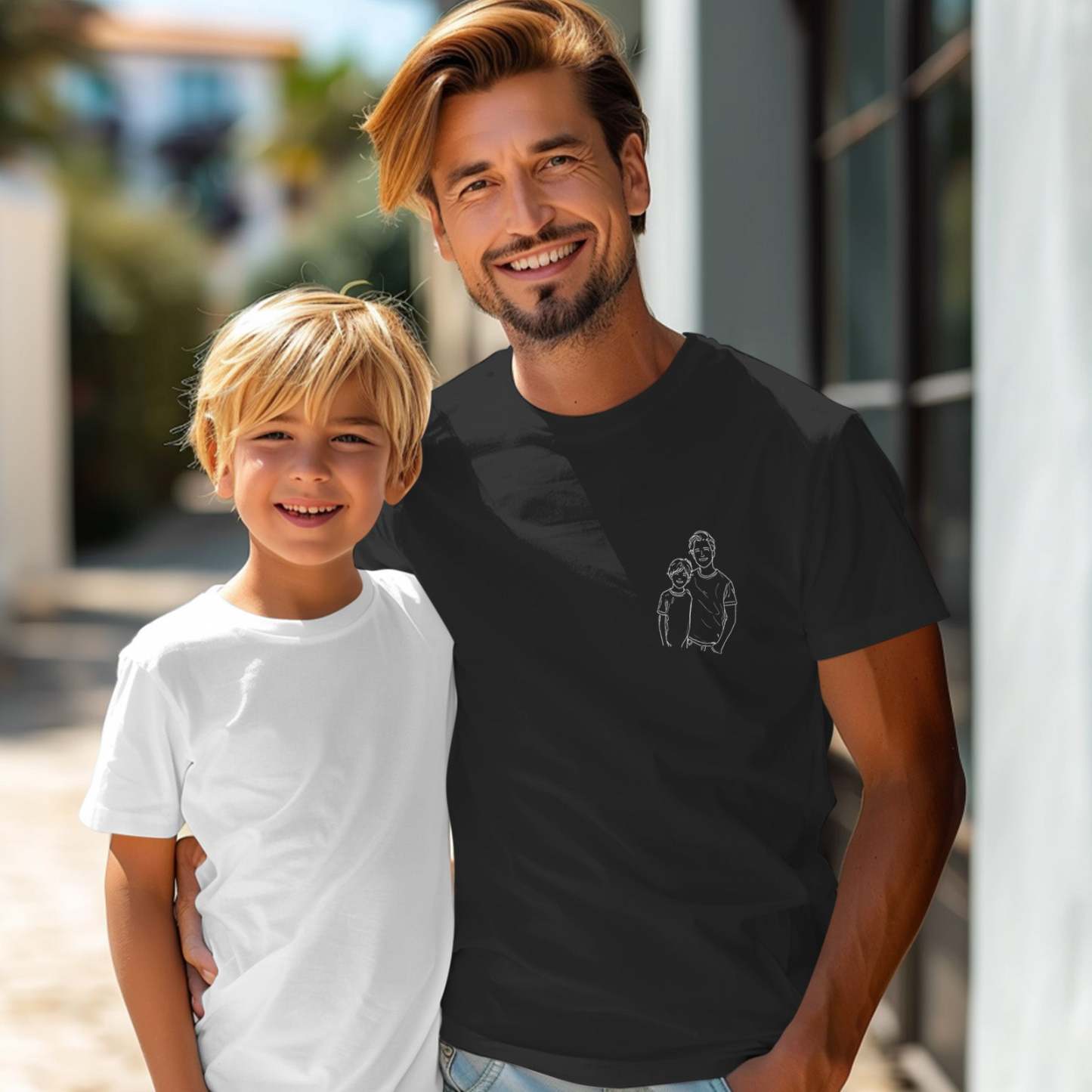 Custom Shirt Personalized Photo T-Shirt for Dad Personalized T-shirt Custom Dad Portrait Shirt Gift for Husband Fathers Day Gifts - MyFaceBoxer