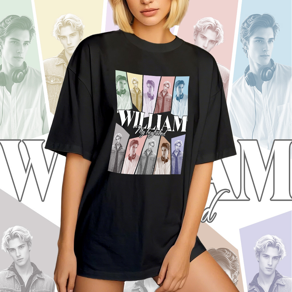 Custom Shirt Personalized Photo Tee Vintage T-shirt Custom T-shirts with Photo Couple Shirts - MyFaceBoxer