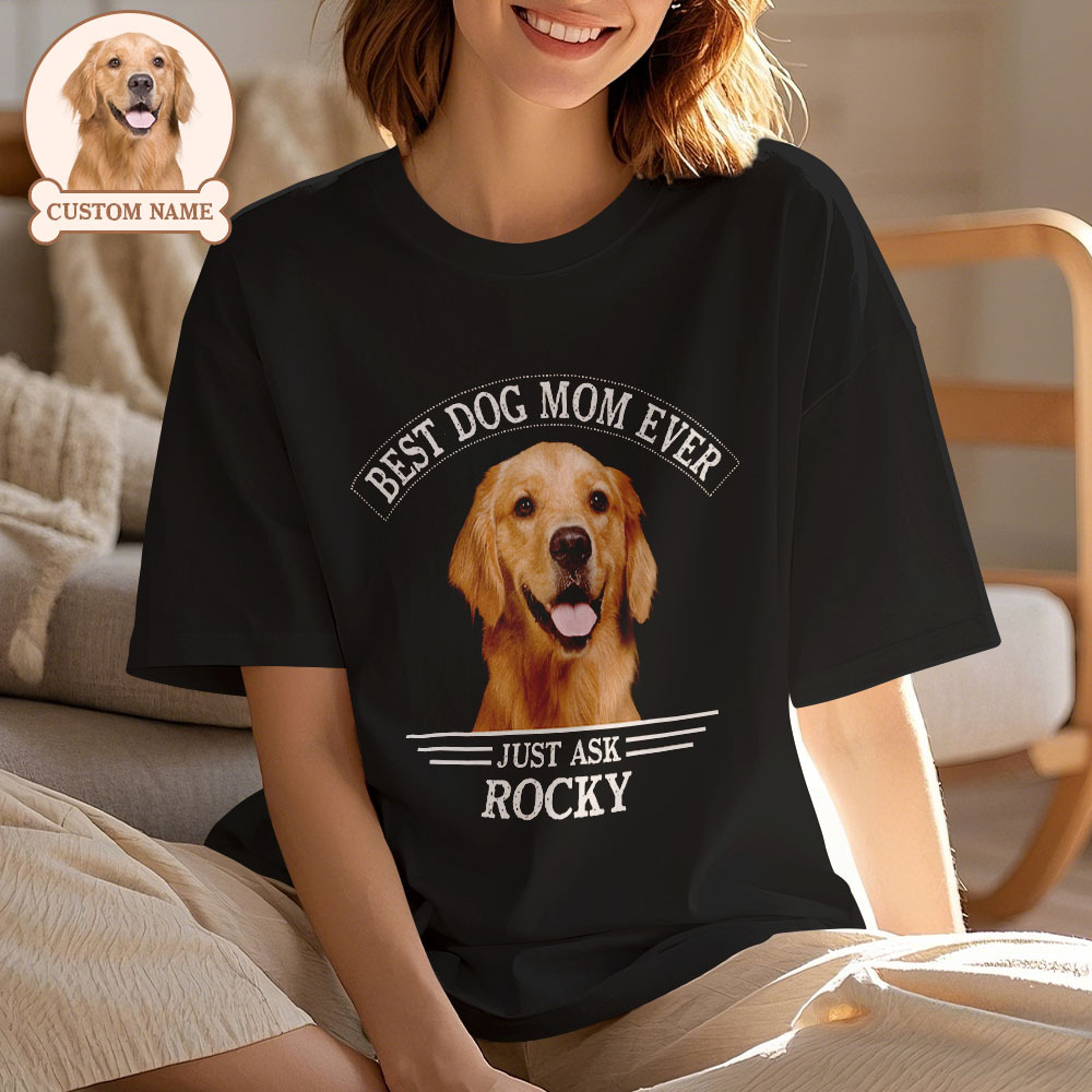Personalized Dog Photo Shirt Custom Best Dog Dad/Mom Ever