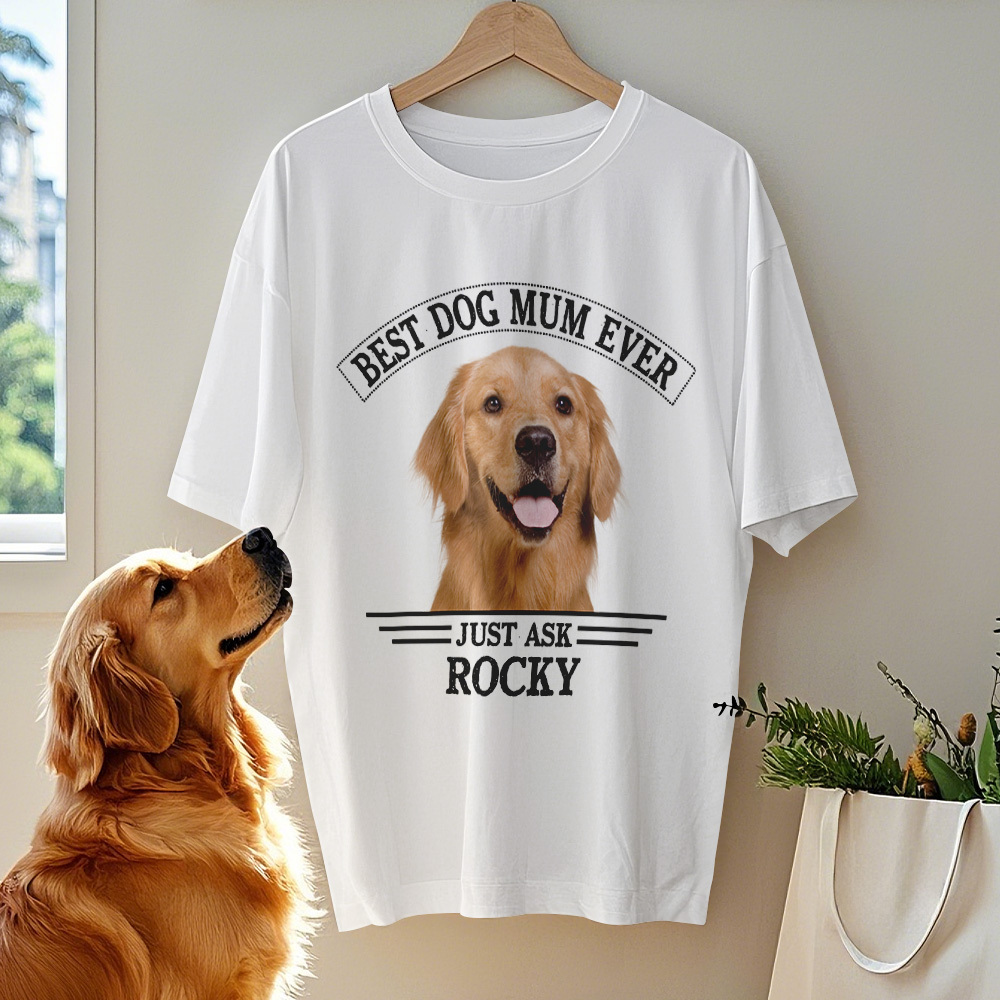 Personalized Dog Photo Shirt Custom Best Dog Dad/Mom Ever