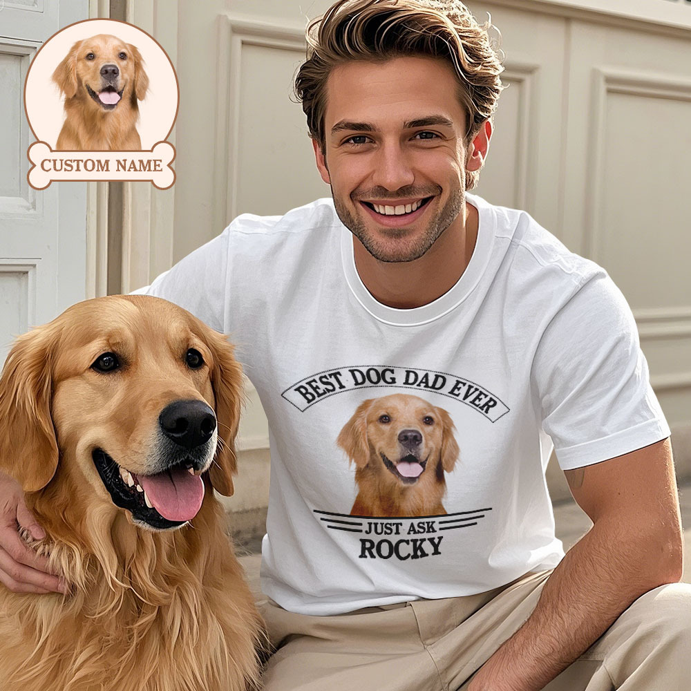 Personalized Dog Photo Shirt Custom Best Dog Dad/Mom Ever